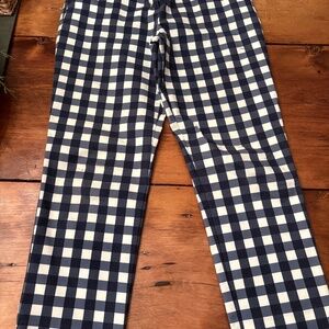 Boden Richmond slim ankle navy gingham pant, sz 8P